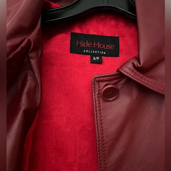 The Hide House Burgundy Red leather jacket - Picture 2 of 5